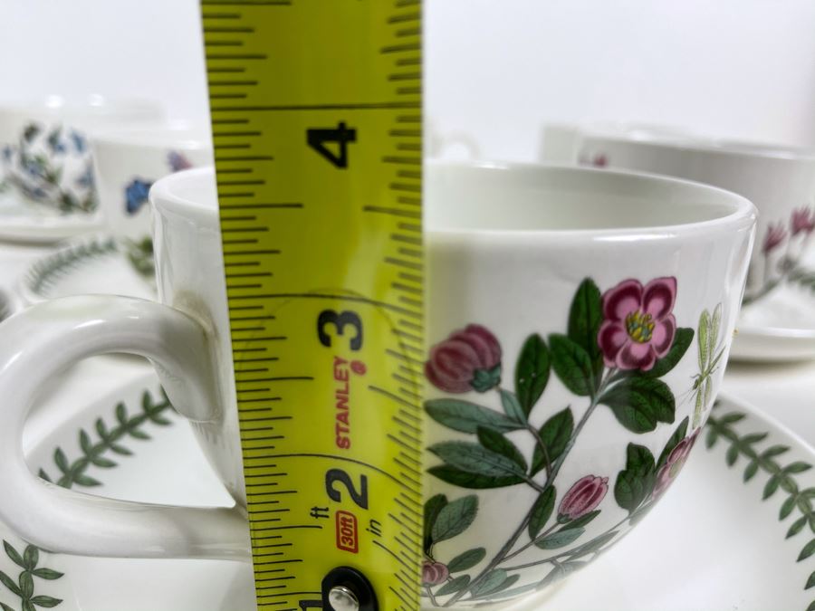 JUST ADDED - Eight Susan Williams-Ellis Botanic Garden Portmeirion Coffee Cups With 8' Saucers [Photo 15]