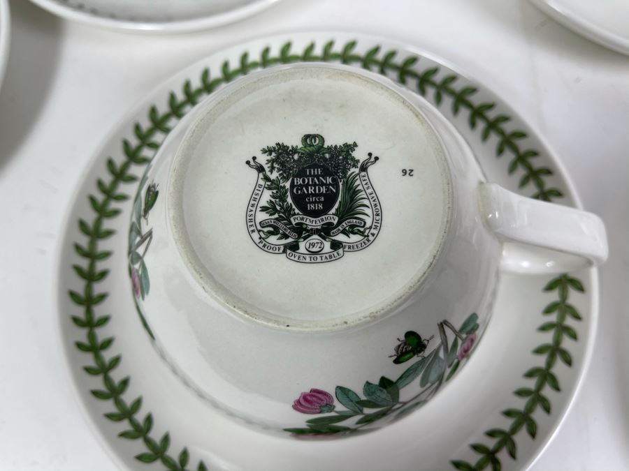 JUST ADDED - Eight Susan Williams-Ellis Botanic Garden Portmeirion Coffee Cups With 8' Saucers [Photo 12]