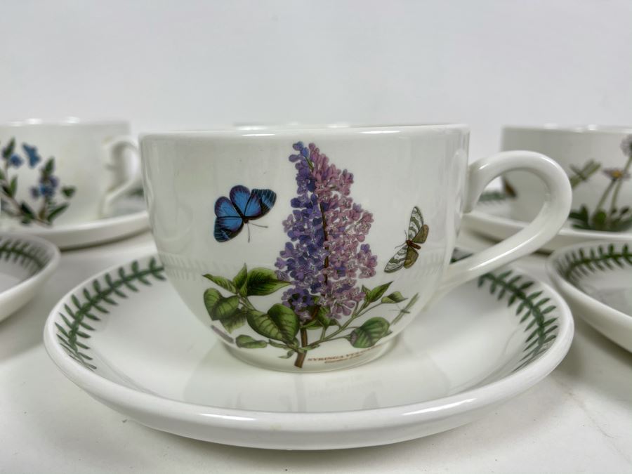 JUST ADDED - Eight Susan Williams-Ellis Botanic Garden Portmeirion Coffee Cups With 8' Saucers [Photo 7]