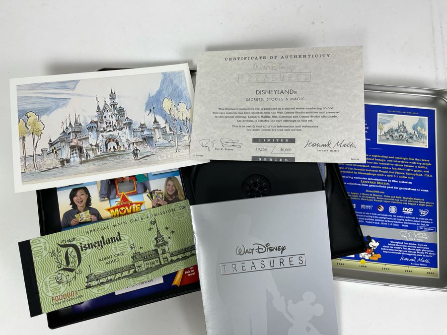 Limited Edition Walt Disney Treasures Disneyland Secrets, Stories & Magic Collector's DVDs Box