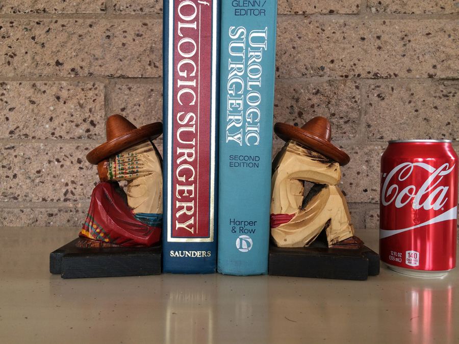 Pair of Wood Carved Bookends