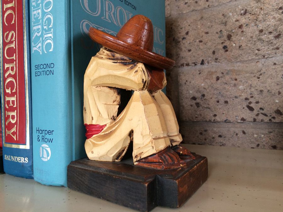 Pair of Wood Carved Bookends [Photo 2]
