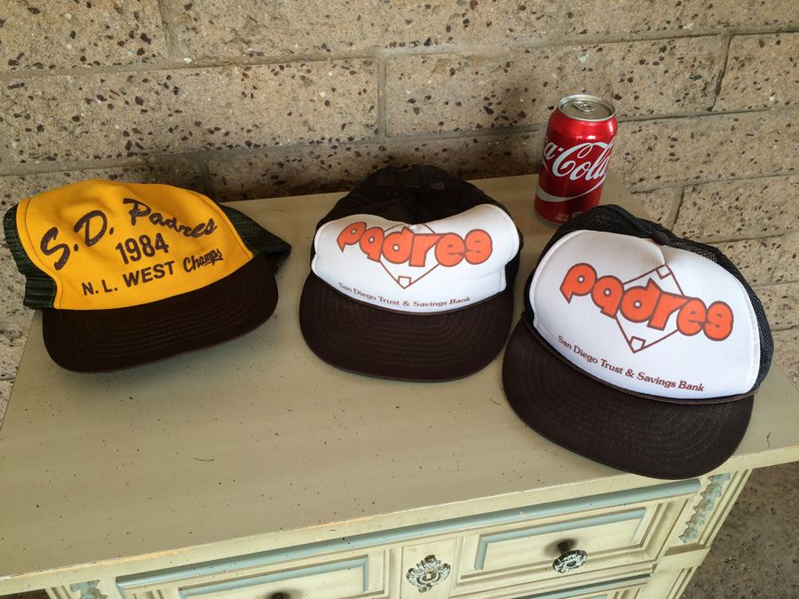 (3) Vintage Padres Baseball Hats