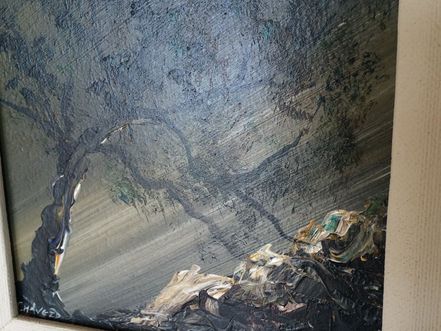 Original Oil Painting of Tree on Board - Signed [Photo 5]