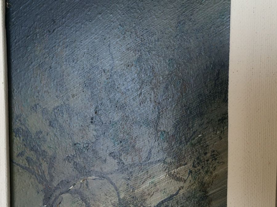 Original Oil Painting of Tree on Board - Signed [Photo 6]