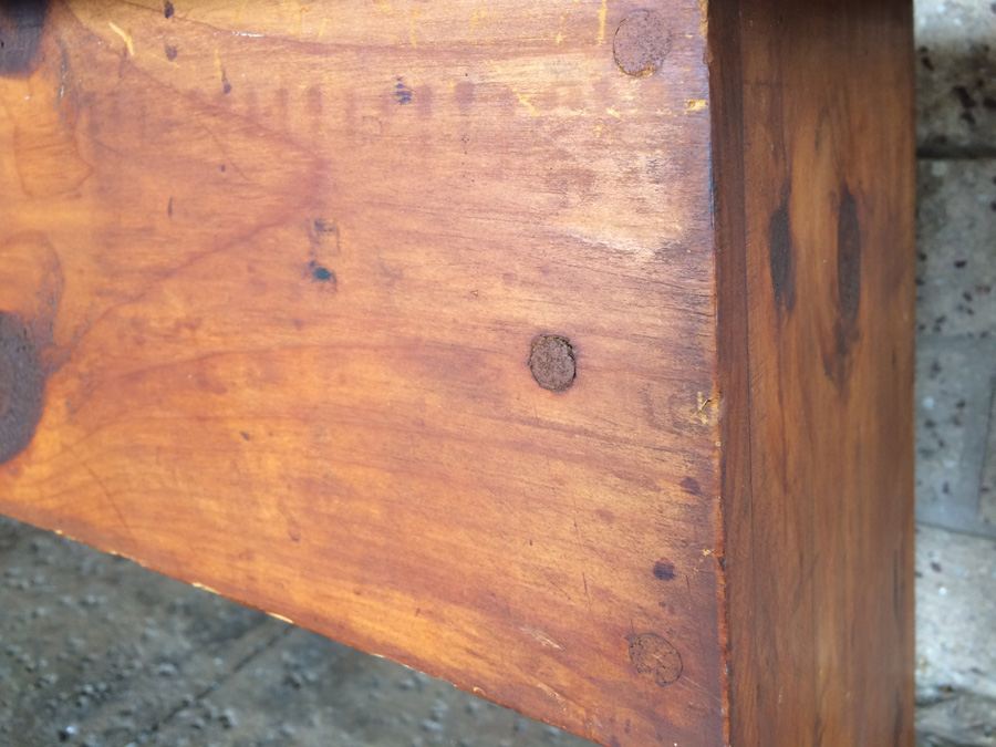 Primitive Pine Wooden Bench [Photo 4]