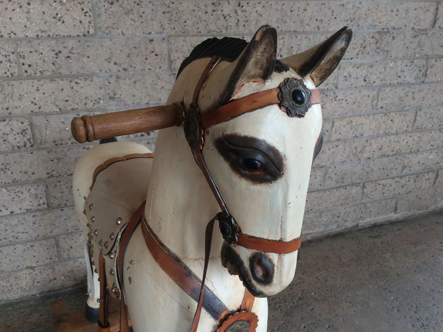 Carved Wooden Painted Rocking Horse [Photo 19]