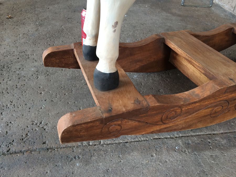 Carved Wooden Painted Rocking Horse [Photo 15]