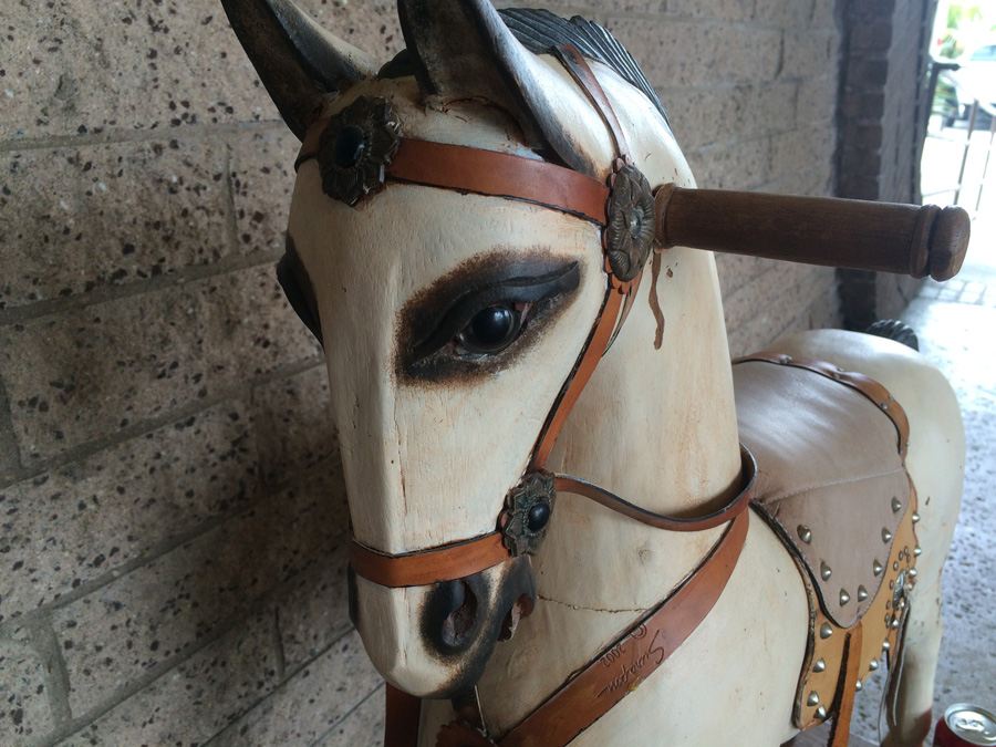 Carved Wooden Painted Rocking Horse [Photo 6]