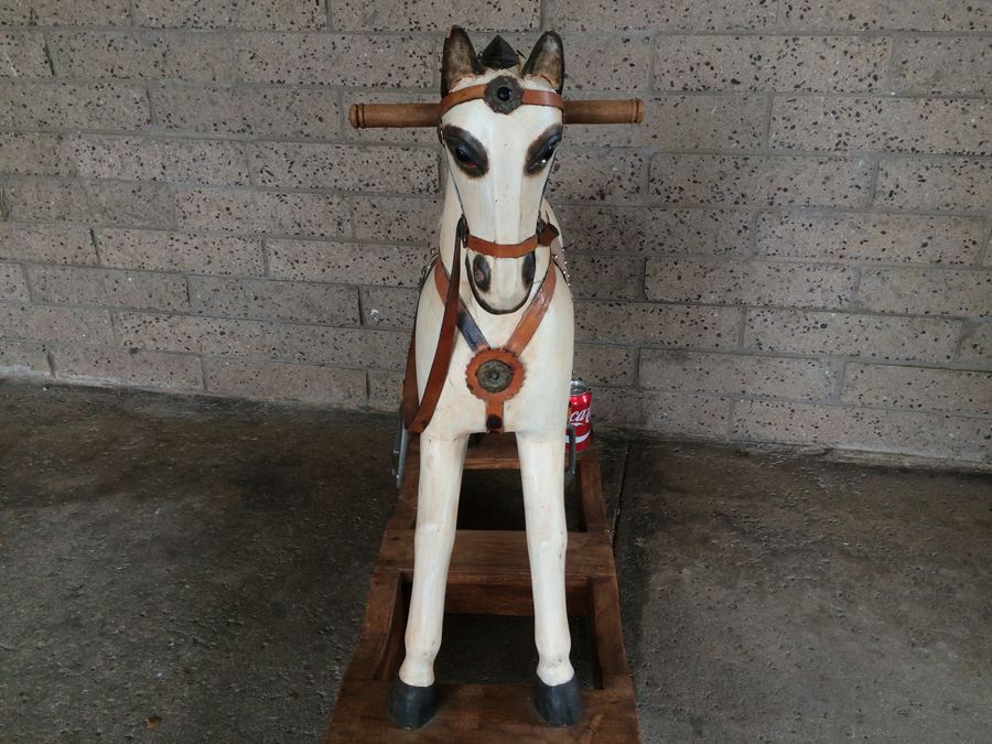 Carved Wooden Painted Rocking Horse [Photo 17]