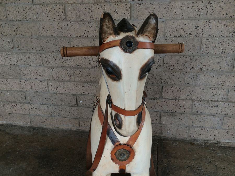 Carved Wooden Painted Rocking Horse [Photo 18]