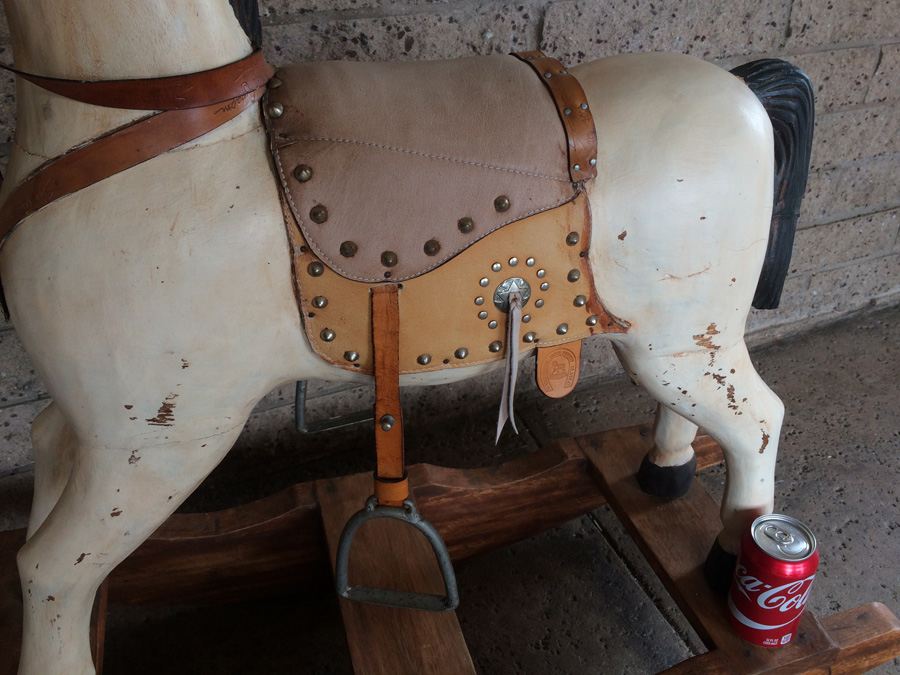 Carved Wooden Painted Rocking Horse [Photo 8]