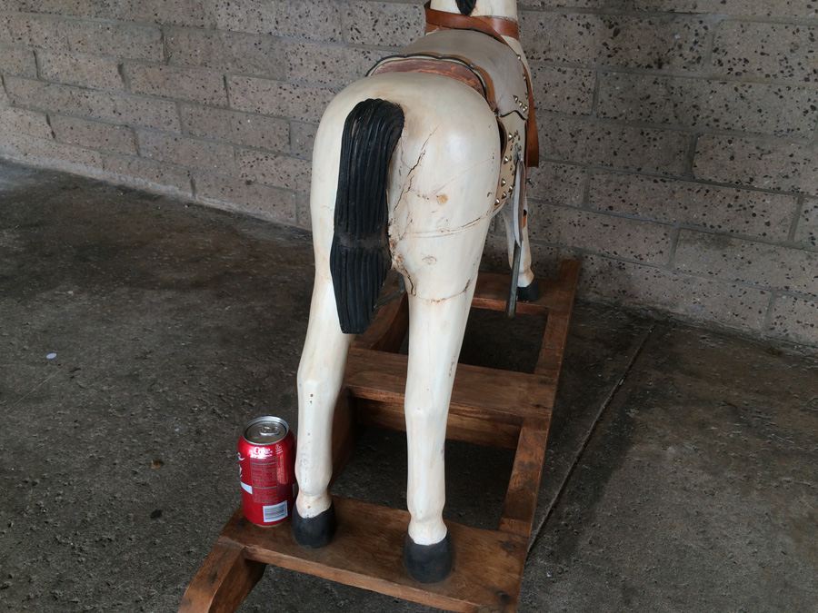 Carved Wooden Painted Rocking Horse [Photo 11]