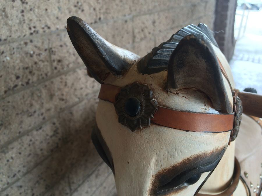 Carved Wooden Painted Rocking Horse [Photo 5]