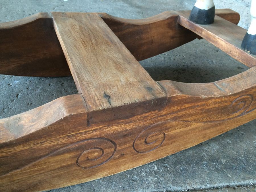 Carved Wooden Painted Rocking Horse [Photo 16]