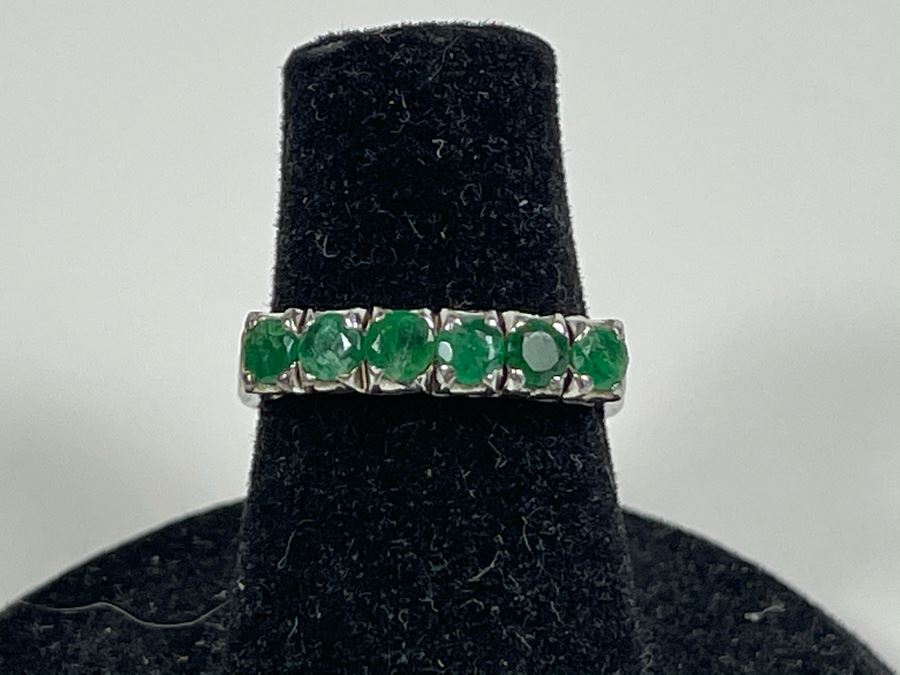18K Gold Emerald Ring Size 6 2.4g [Photo 7]