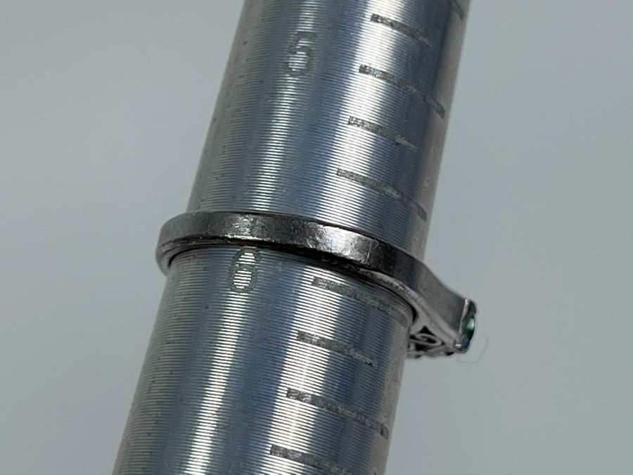 18K Gold Emerald Ring Size 6 2.4g [Photo 15]