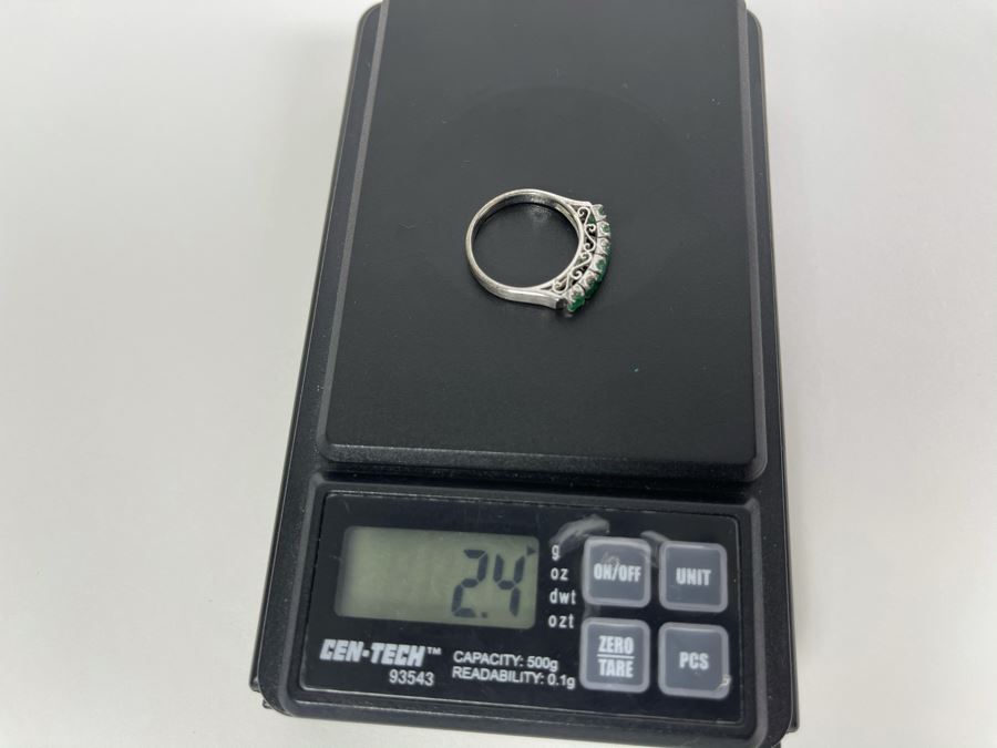 18K Gold Emerald Ring Size 6 2.4g [Photo 16]