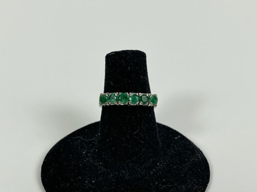 18K Gold Emerald Ring Size 6 2.4g [Photo 6]