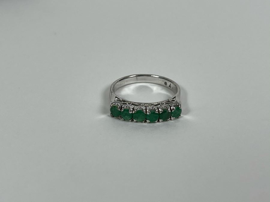 18K Gold Emerald Ring Size 6 2.4g [Photo 12]