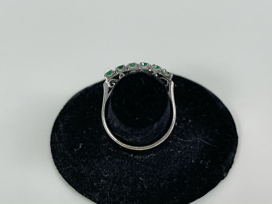 18K Gold Emerald Ring Size 6 2.4g [Photo 10]