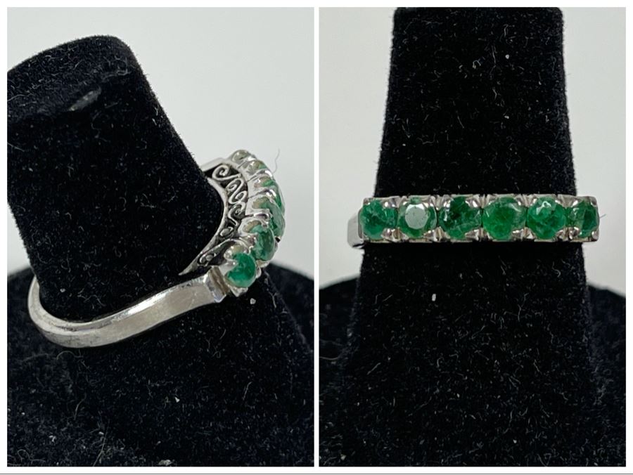 18K Gold Emerald Ring Size 6.25 2.5g [Photo 1]