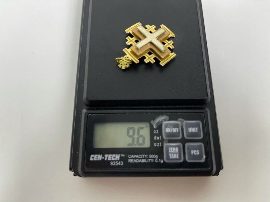 18K Gold Cross Jerusalem Pendant [Photo 6]