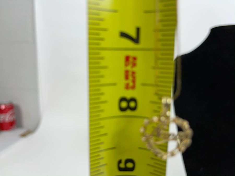 14K Gold 16' Chain Necklace With 14K Gold Pendant 2.4g [Photo 6]