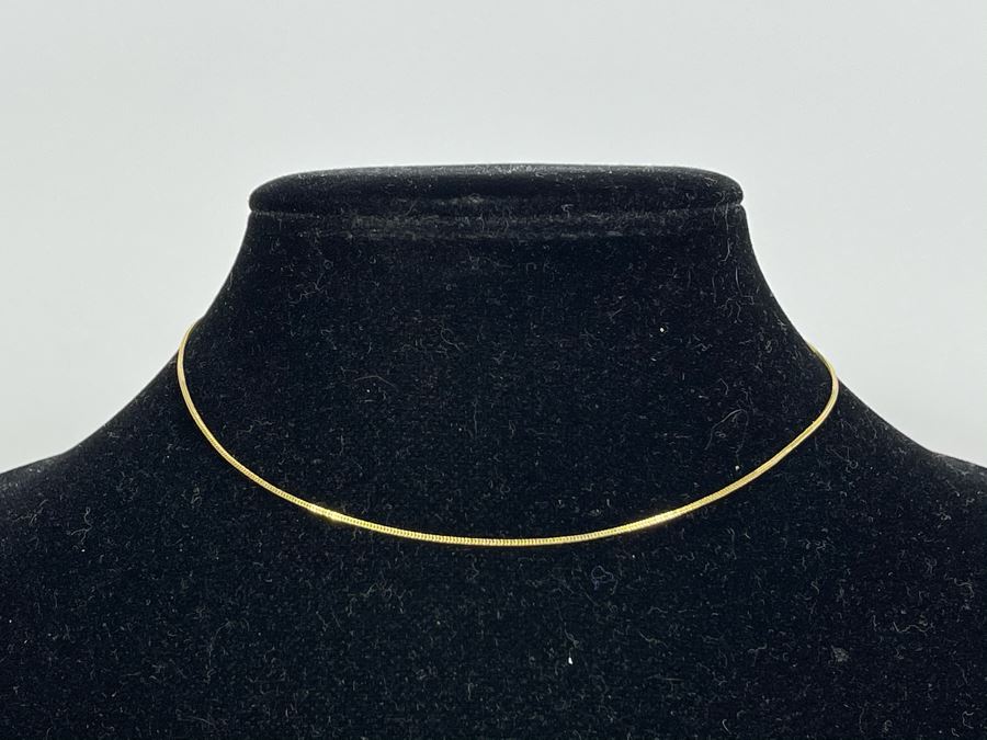14K Gold 15' Chain Necklace 1.3g [Photo 2]