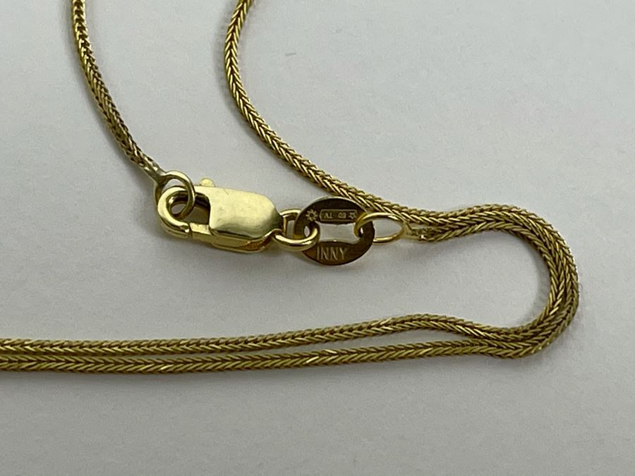 14K Gold 15' Chain Necklace 1.3g [Photo 6]