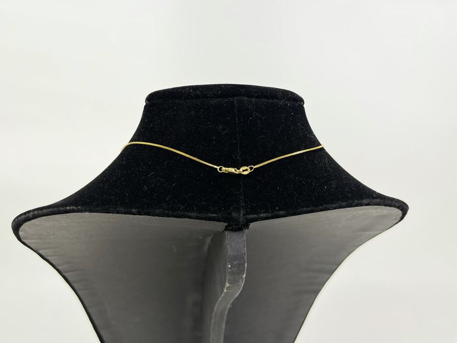 14K Gold 15' Chain Necklace 1.3g [Photo 4]