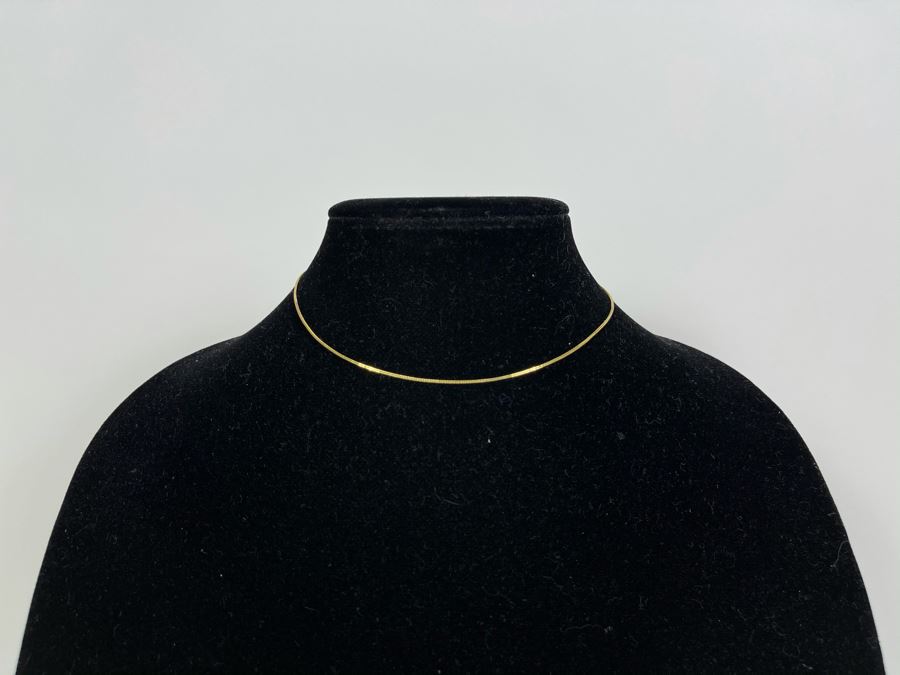14K Gold 15' Chain Necklace 1.3g [Photo 3]