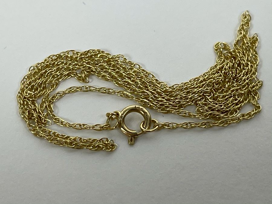 14K Gold 19' Chain Necklace 0.9g [Photo 7]