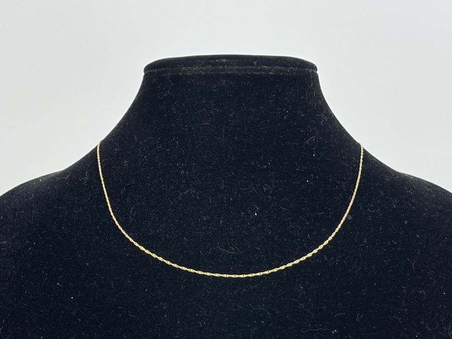 14K Gold 19' Chain Necklace 0.9g [Photo 4]
