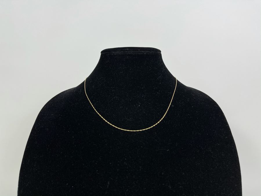 14K Gold 19' Chain Necklace 0.9g [Photo 3]
