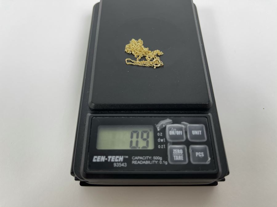 14K Gold 19' Chain Necklace 0.9g [Photo 8]