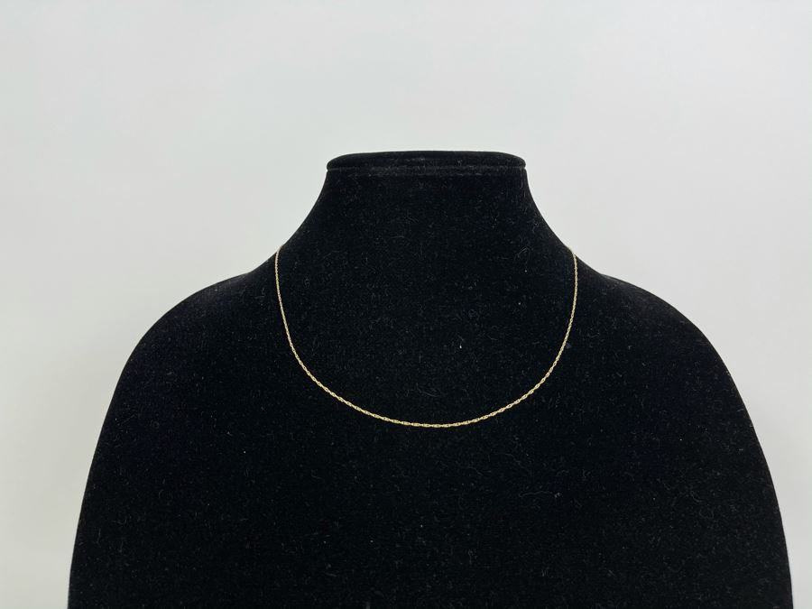 14K Gold 19' Chain Necklace 0.9g [Photo 2]