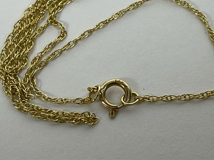 14K Gold 19' Chain Necklace 0.9g [Photo 6]
