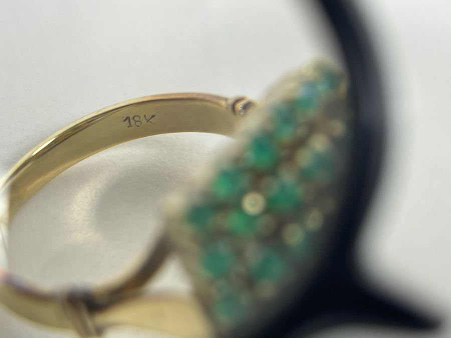 10-14K Dyed Chalcedony Ring (Stamped 18K) 6.4g Fair Market Value $350 [Photo 11]