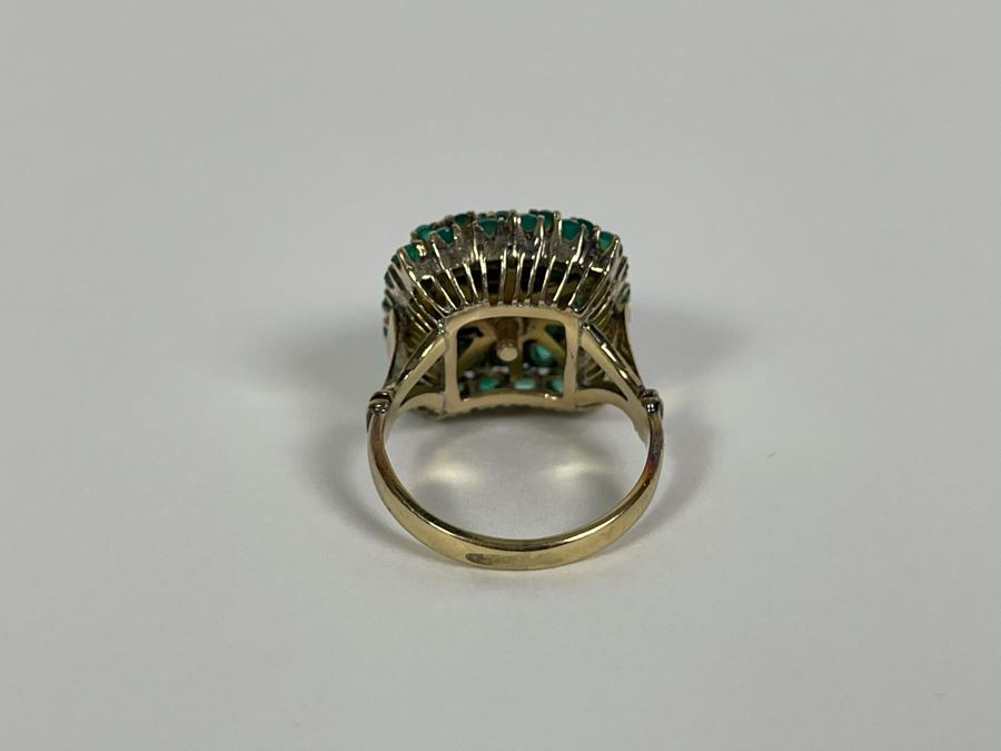 10-14K Dyed Chalcedony Ring (Stamped 18K) 6.4g Fair Market Value $350 [Photo 12]