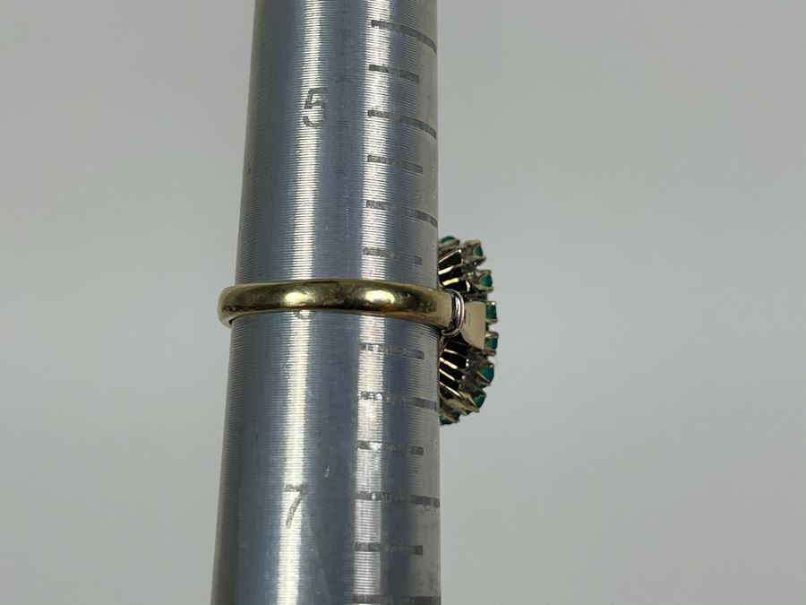 10-14K Dyed Chalcedony Ring (Stamped 18K) 6.4g Fair Market Value $350 [Photo 14]