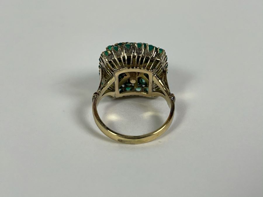 10-14K Dyed Chalcedony Ring (Stamped 18K) 6.4g Fair Market Value $350 [Photo 8]