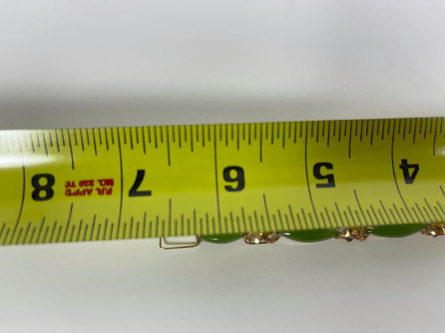 14K Gold Nephrite 6.5' Bracelet 8g [Photo 9]