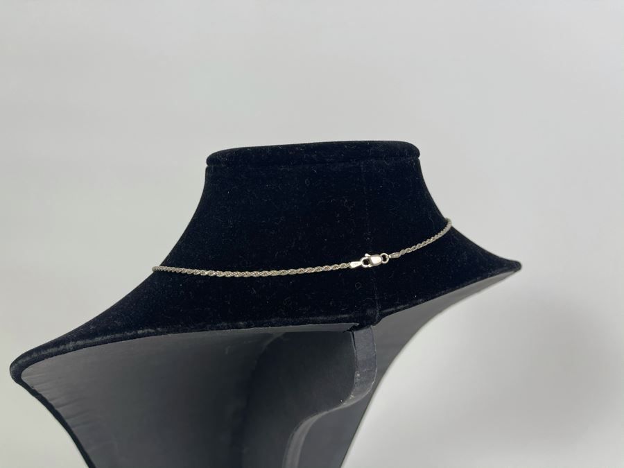 Sterling Silver 20' Chain Necklace With Carved Bone And Garnet Elephant Pendant 23.9g [Photo 4]