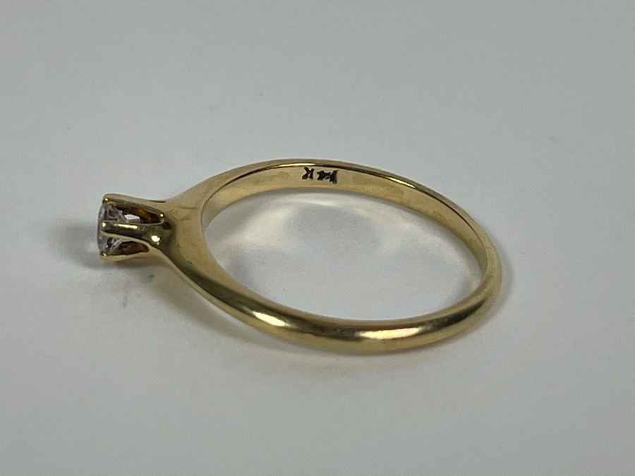 14K Gold CZ Ring Size 5.25 1.7g [Photo 9]