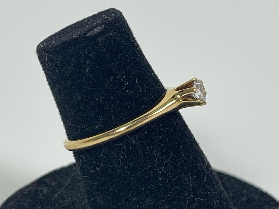 14K Gold CZ Ring Size 5.25 1.7g [Photo 6]