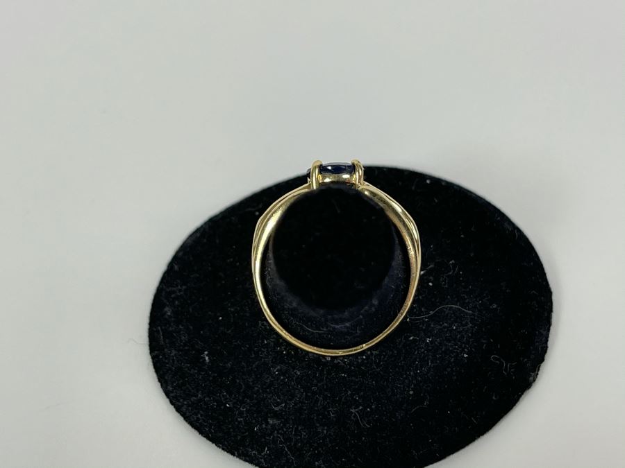 14K Gold Blue And Pink Sapphire Ring Size 7.25 3.5g Fair Market Value $275 [Photo 6]