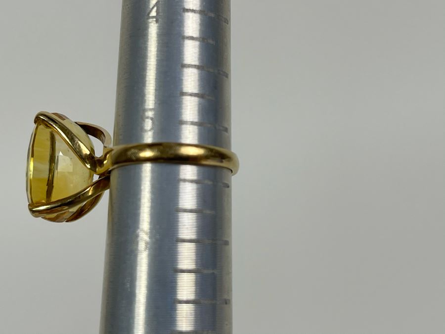 14K Gold Citrine Ring Size 5.25 4.5g [Photo 14]