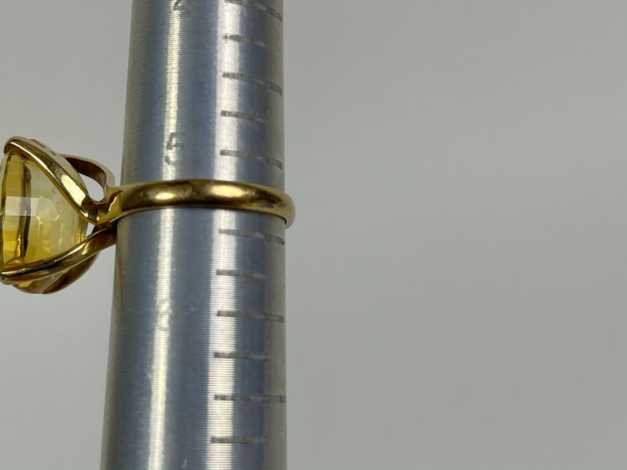 14K Gold Citrine Ring Size 5.25 4.5g [Photo 13]
