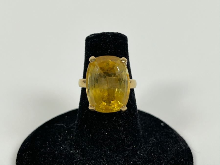 14K Gold Citrine Ring Size 5.25 4.5g [Photo 2]